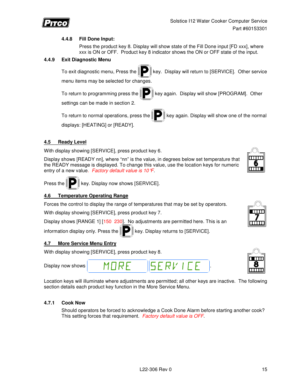 Pitco Frialator Solstice I12 Water Cooker (Service Manual) User Manual | Page 15 / 28