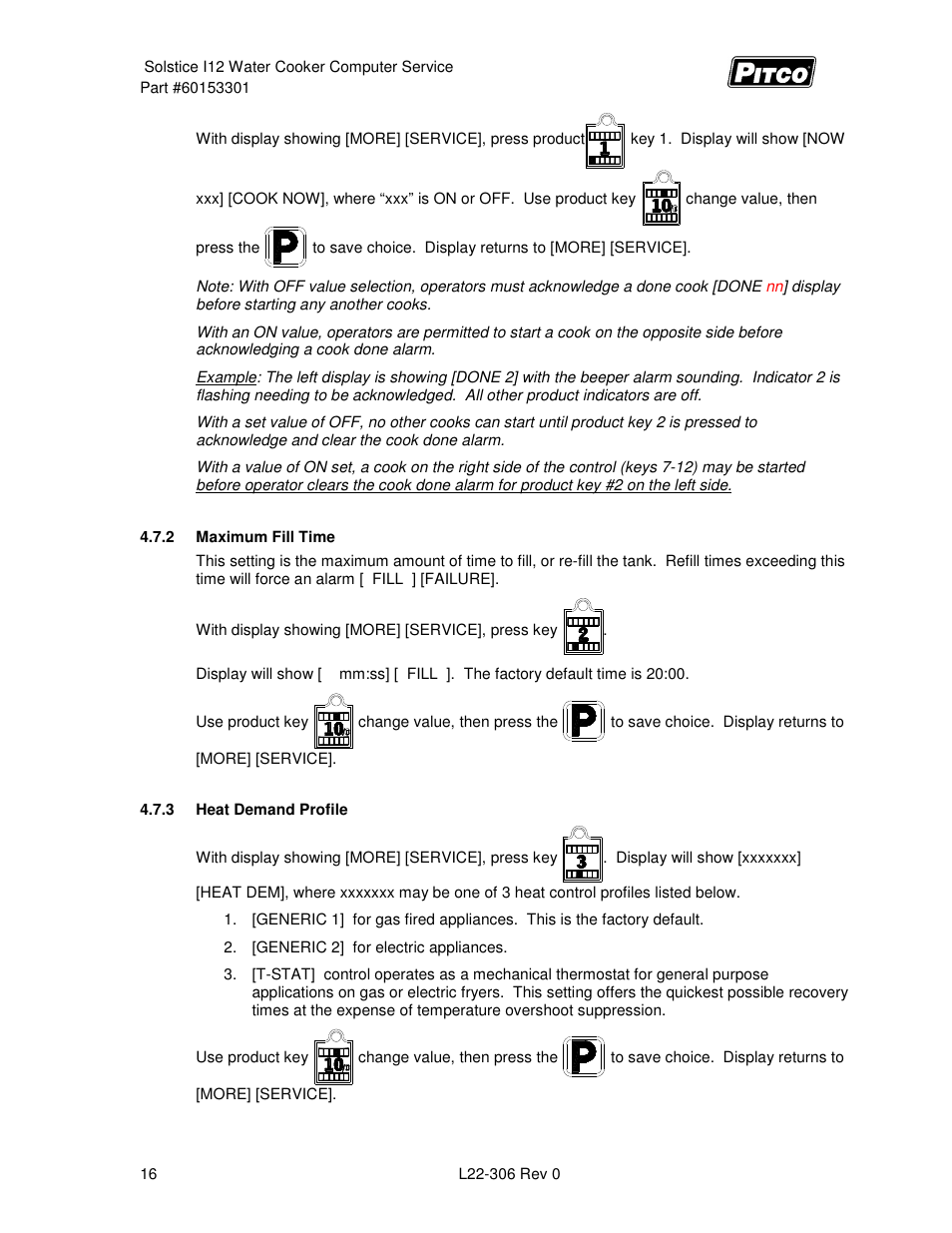 Pitco Frialator Solstice I12 Water Cooker (Service Manual) User Manual | Page 16 / 28