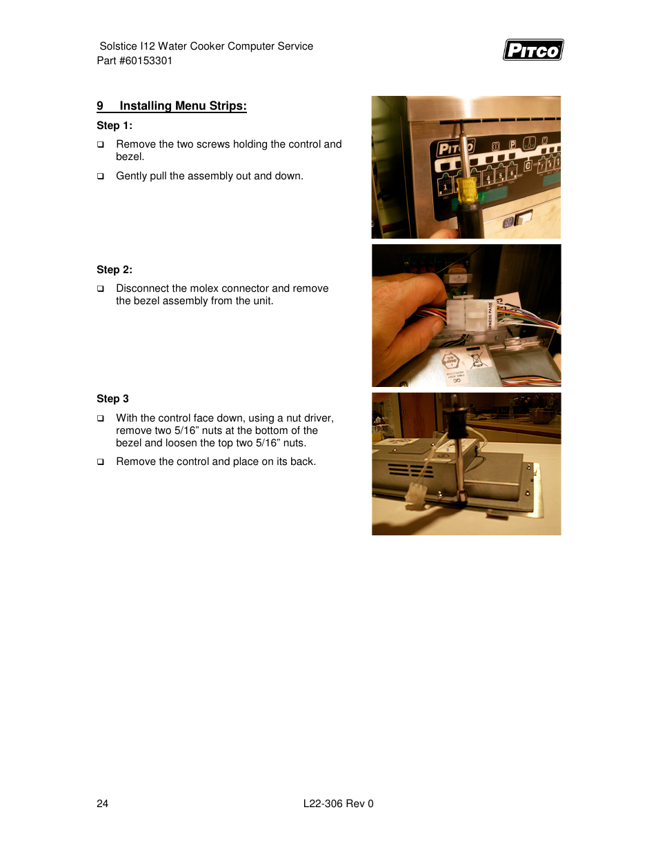 Pitco Frialator Solstice I12 Water Cooker (Service Manual) User Manual | Page 24 / 28