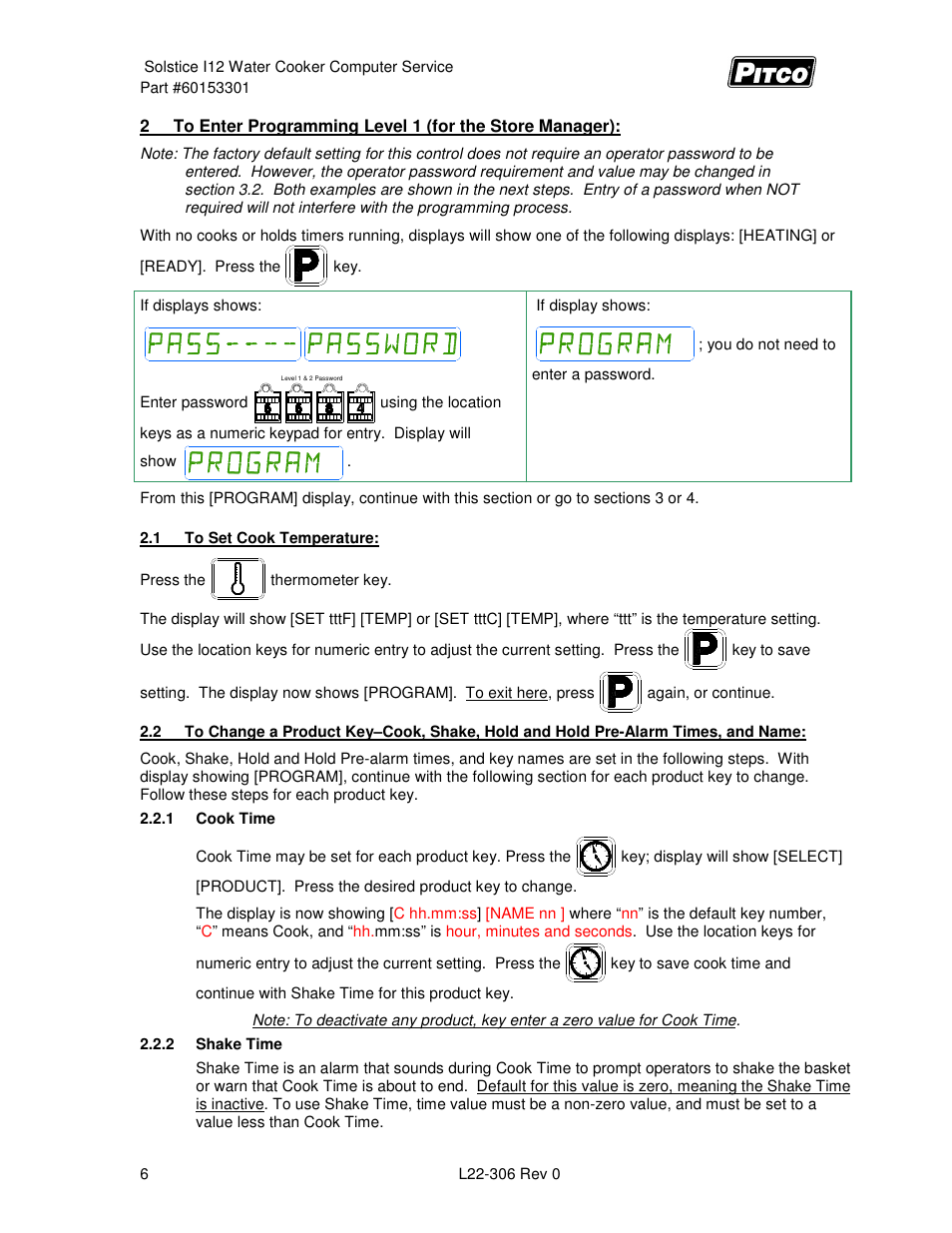 Pitco Frialator Solstice I12 Water Cooker (Service Manual) User Manual | Page 6 / 28