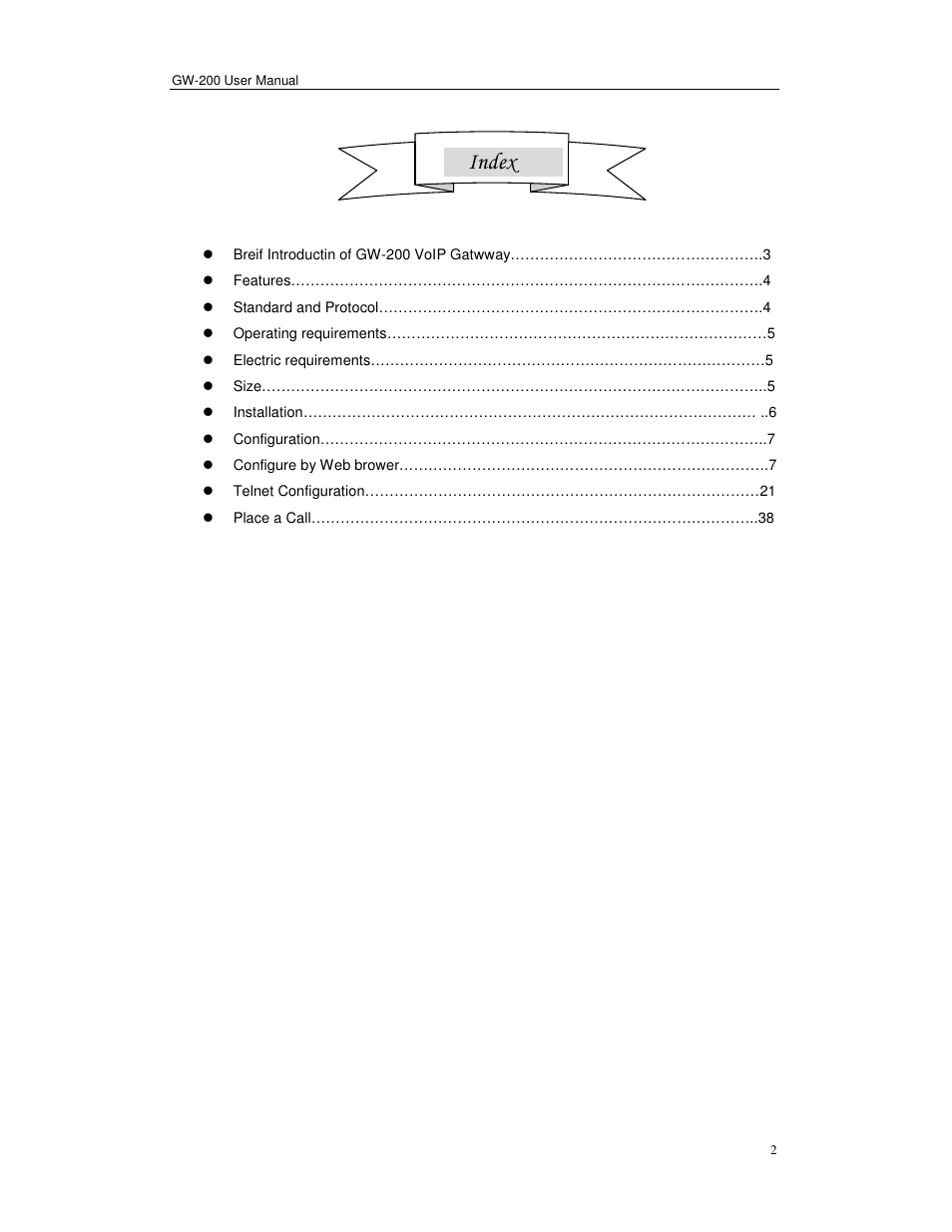Perfectone Net Ware GW-200 User Manual | Page 2 / 39