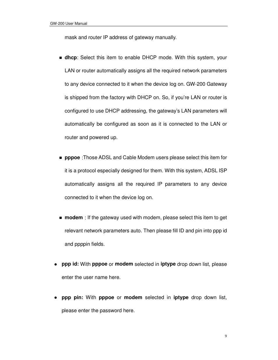 Perfectone Net Ware GW-200 User Manual | Page 9 / 39