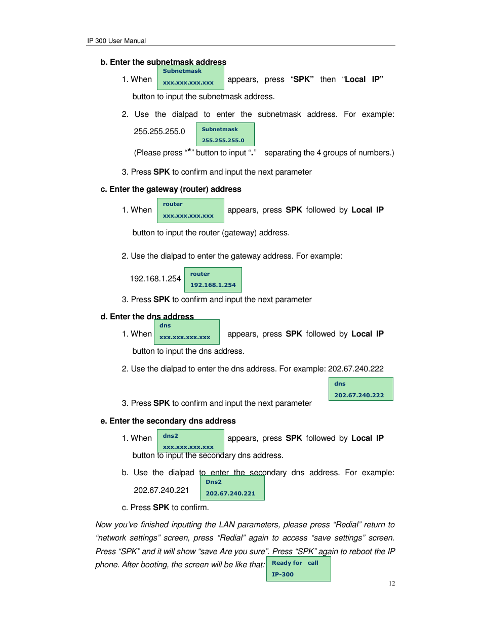 Perfectone Net Ware IP 300 User Manual | Page 12 / 53