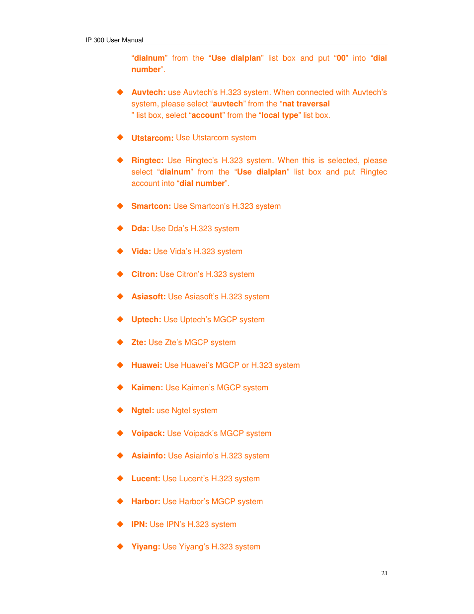 Perfectone Net Ware IP 300 User Manual | Page 21 / 53