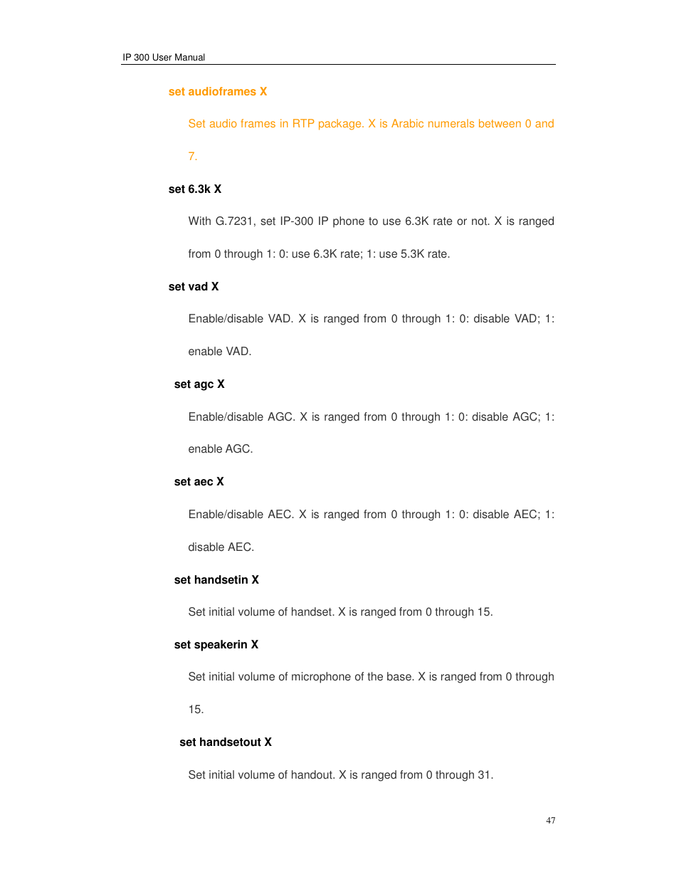 Perfectone Net Ware IP 300 User Manual | Page 47 / 53