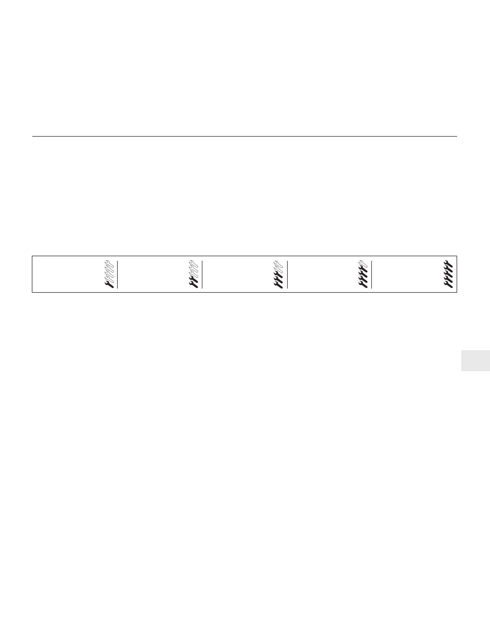 Specifications contents, Degrees of difficulty | Peugeot 205 User Manual | Page 107 / 249