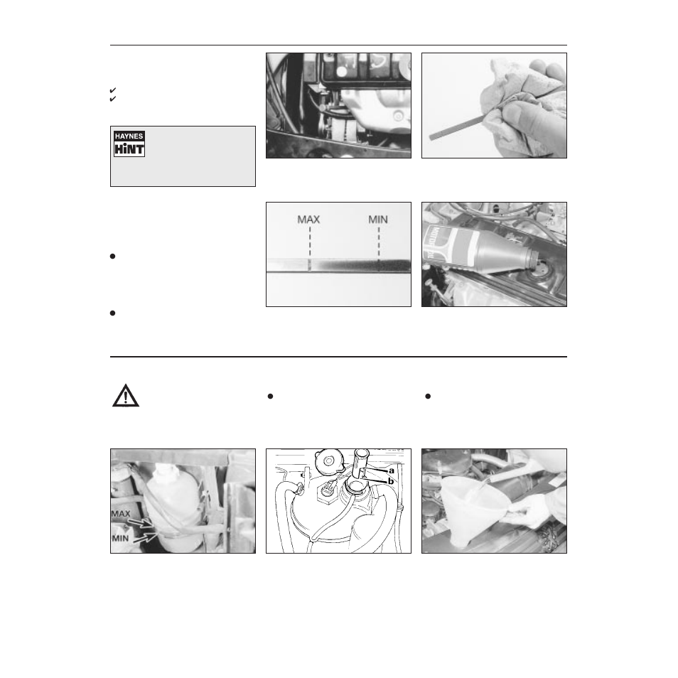 Engine oil level, Coolant level | Peugeot 205 User Manual | Page 11 / 249