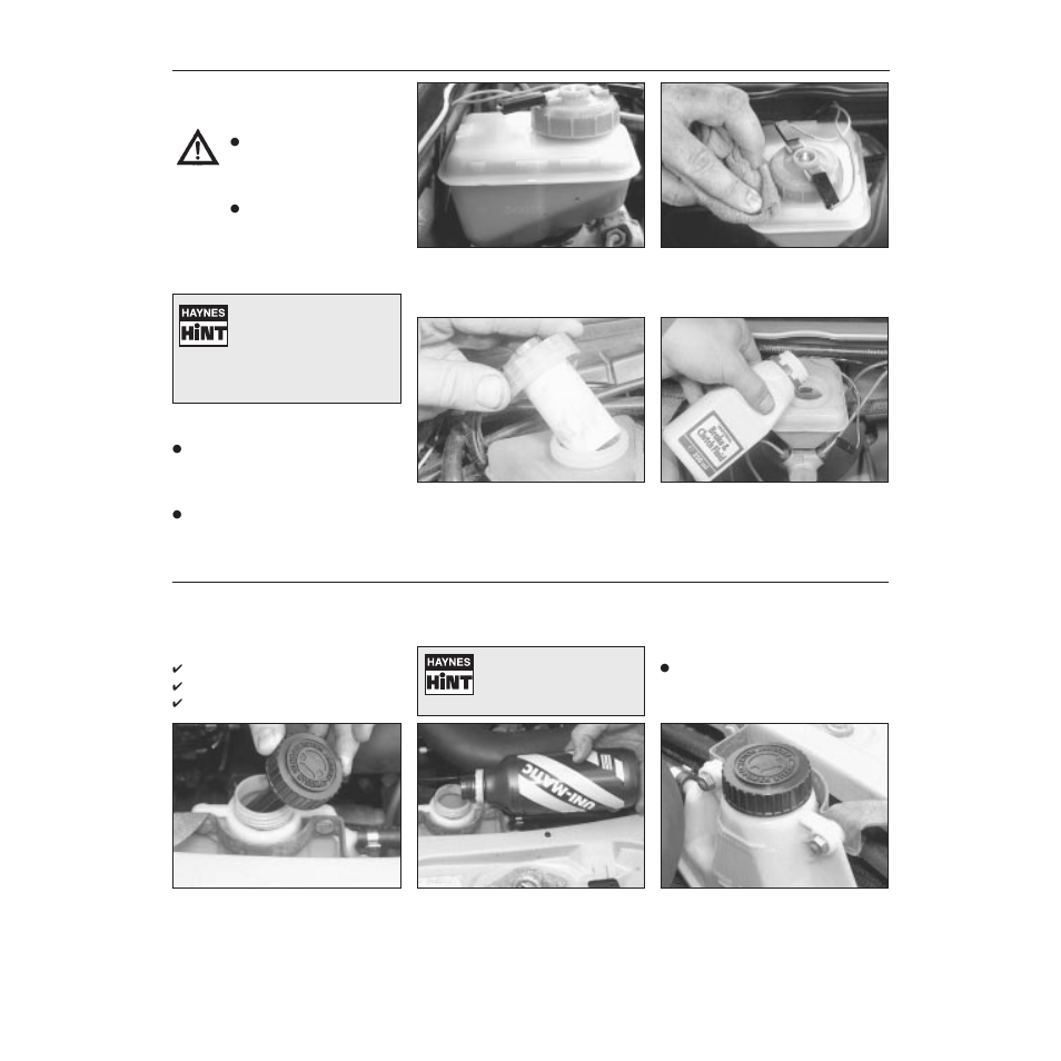 Brake fluid level, Power steering fluid level | Peugeot 205 User Manual | Page 12 / 249