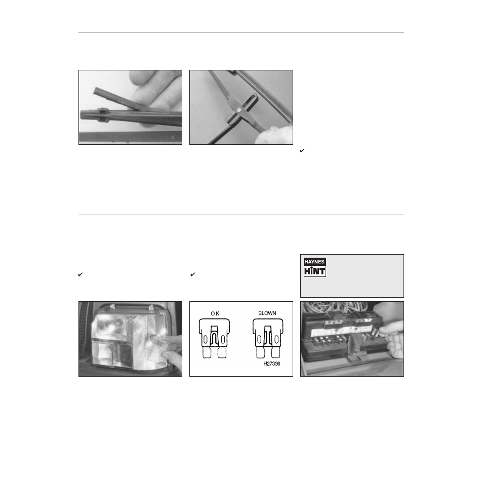 Bulbs and fuses, Wiper blades | Peugeot 205 User Manual | Page 15 / 249