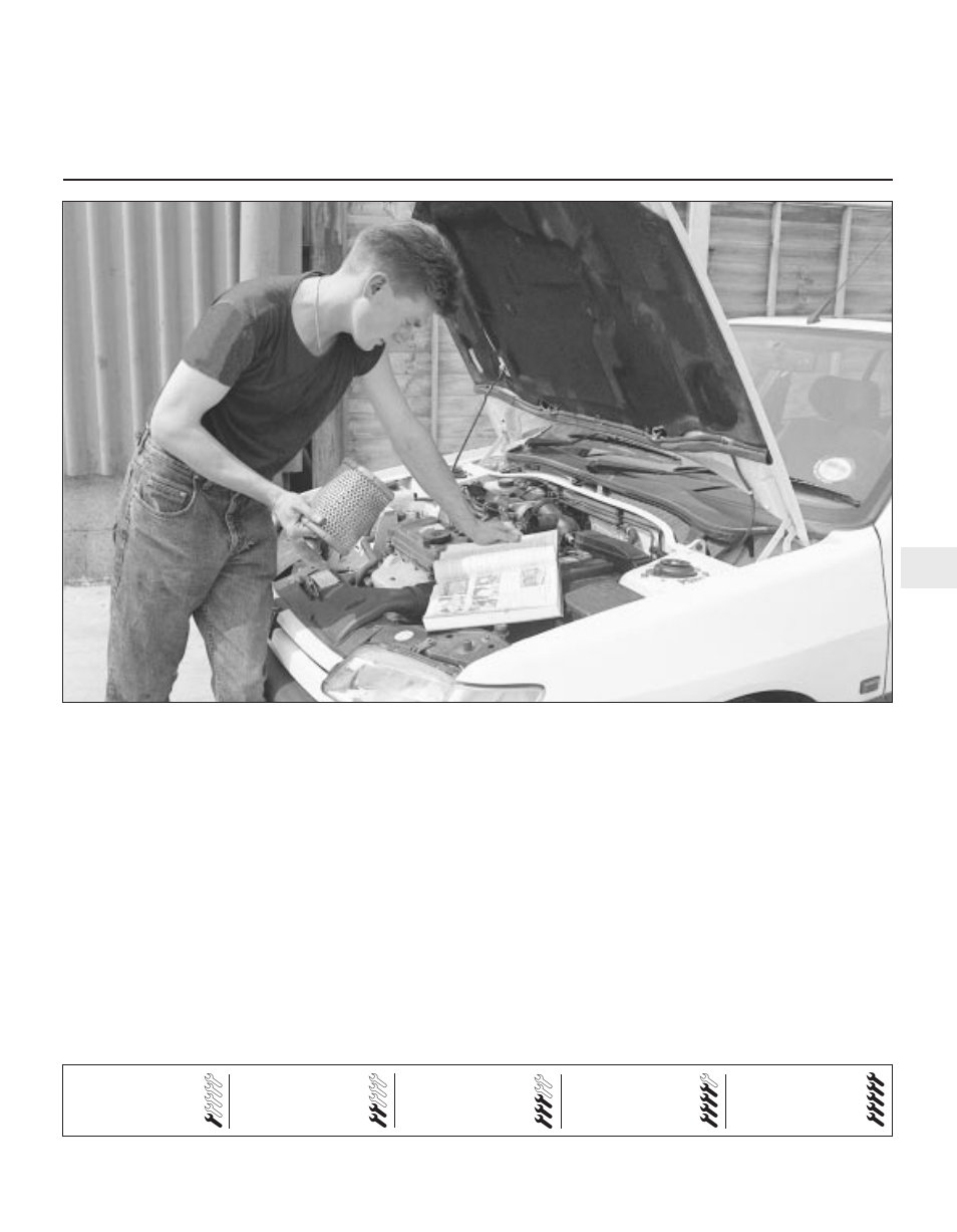 Chapter 1 routine maintenance and servicing | Peugeot 205 User Manual | Page 17 / 249