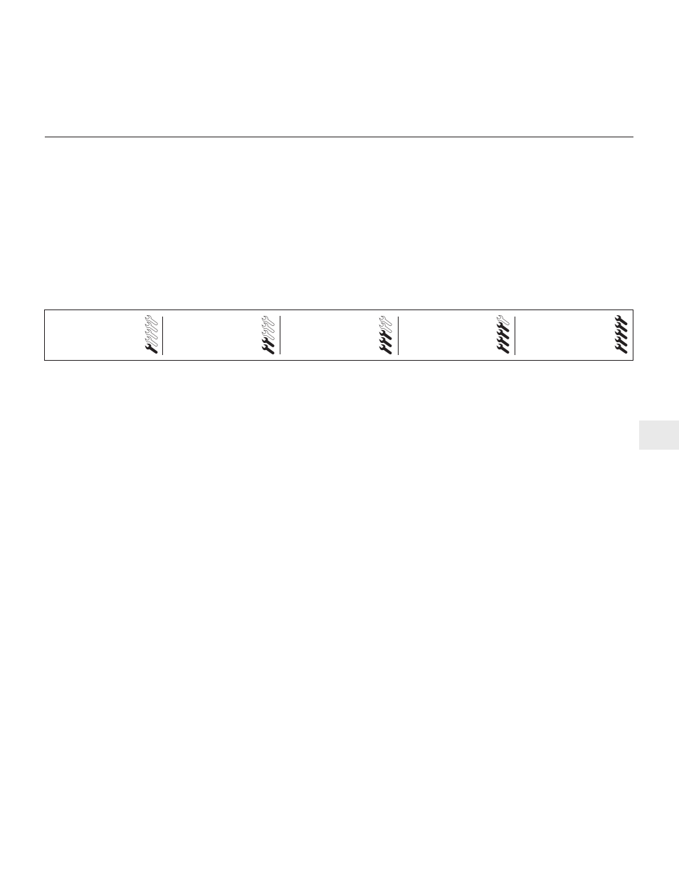 Specifications contents, Degrees of difficulty | Peugeot 205 User Manual | Page 49 / 249