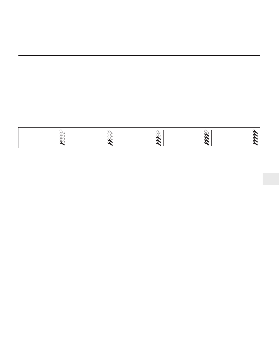 Specifications contents, Degrees of difficulty | Peugeot 205 User Manual | Page 75 / 249