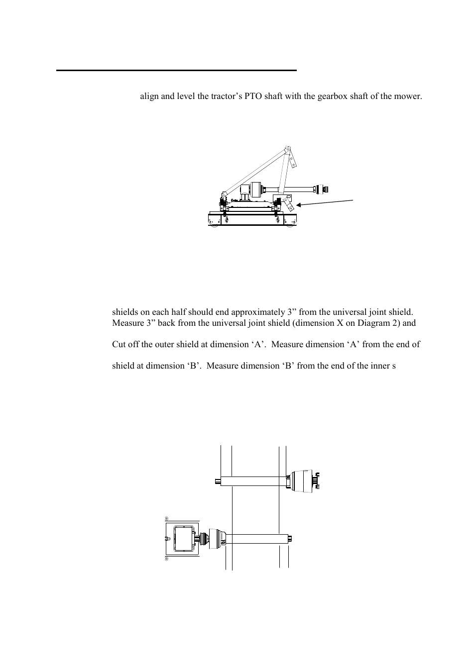 Adjusting the pto shaft to the correct length | Progressive Turf Equipment SDR 90 User Manual | Page 12 / 23