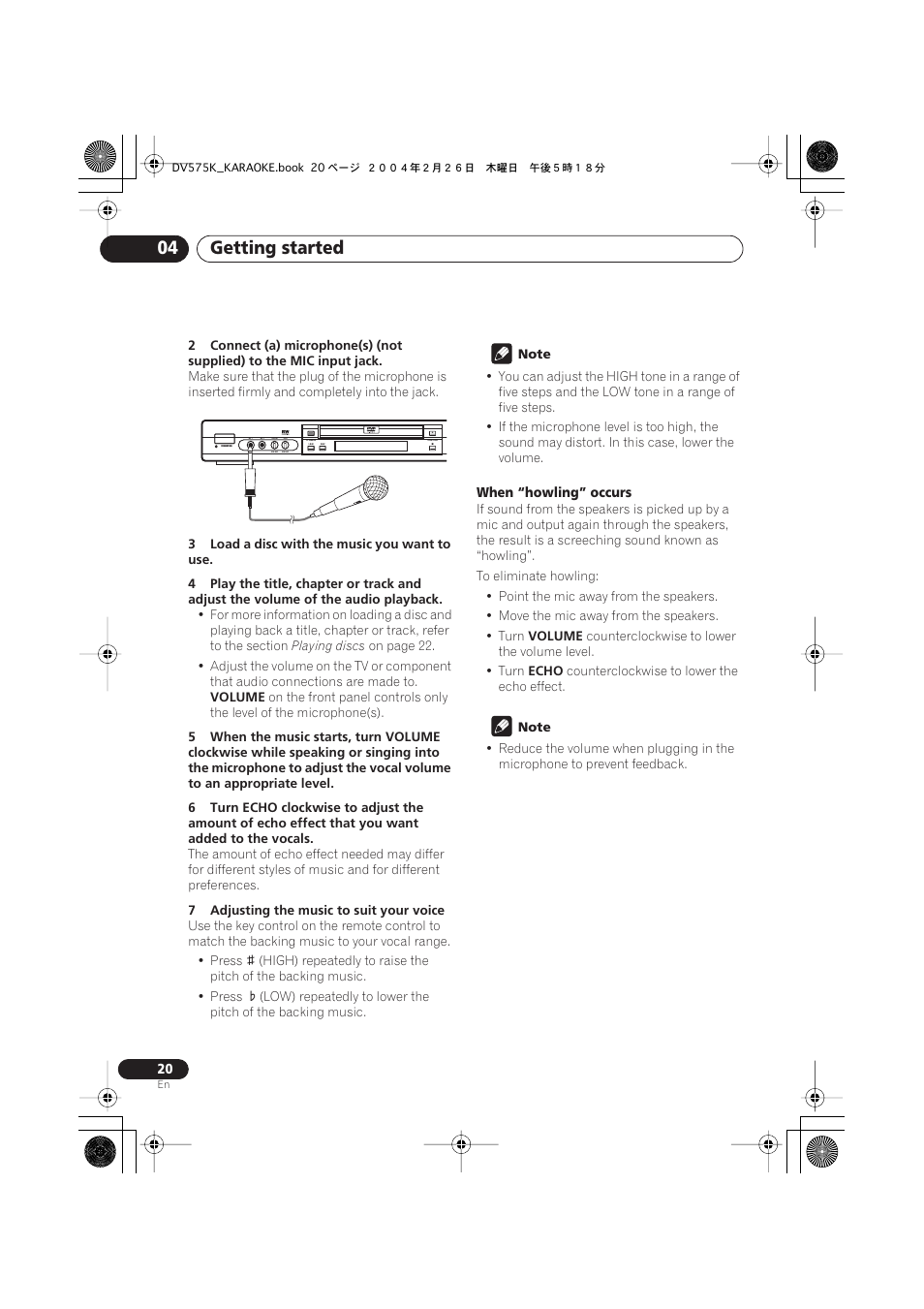 Getting started 04 | Pioneer DV-575K-s User Manual | Page 20 / 43
