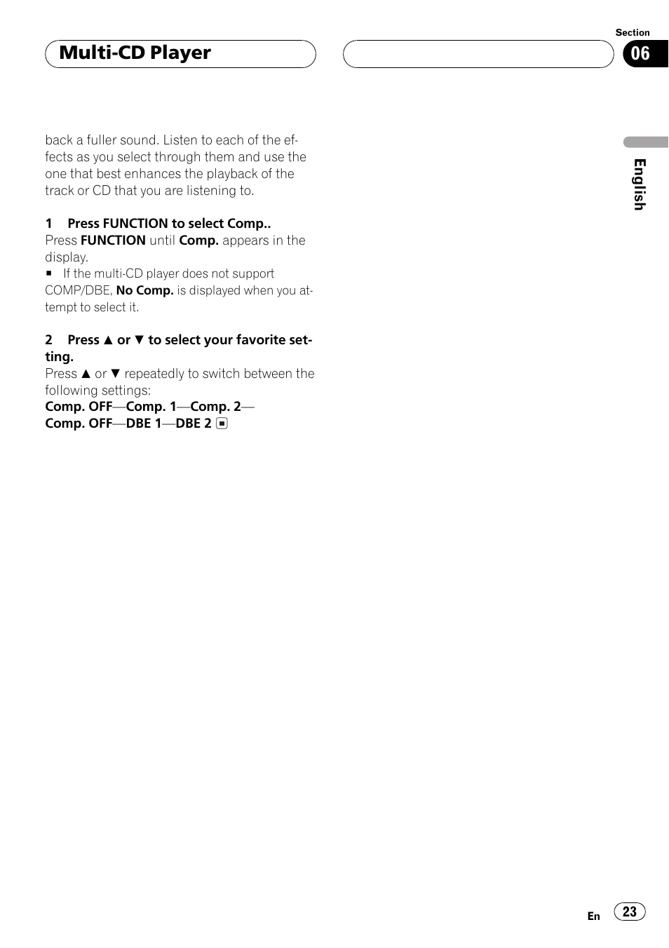 Multi-cd player | Pioneer Super Tuner III D DEH-P6550 User Manual | Page 23 / 132