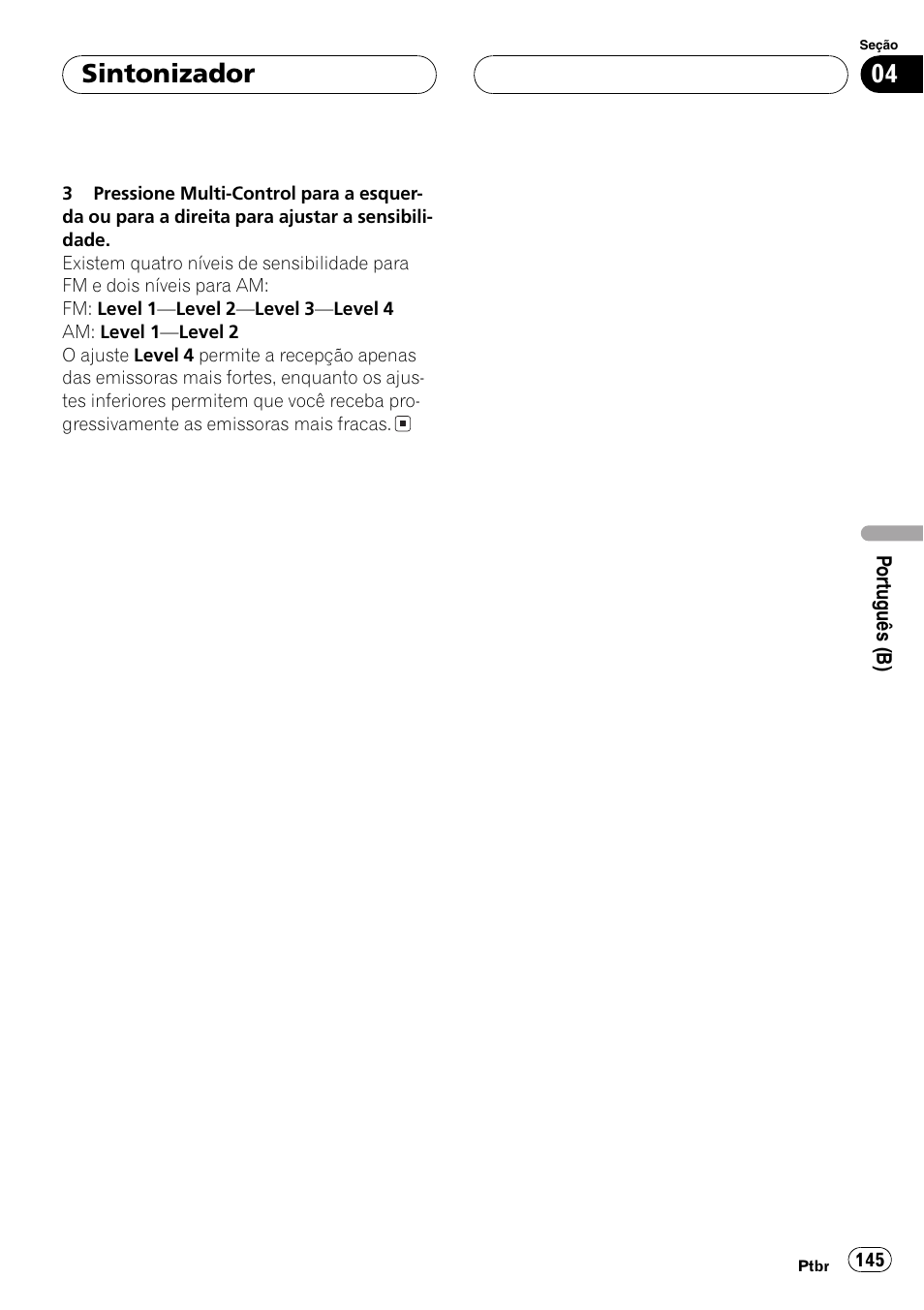 Sintonizador | Pioneer DEH-P7750MP User Manual | Page 145 / 197