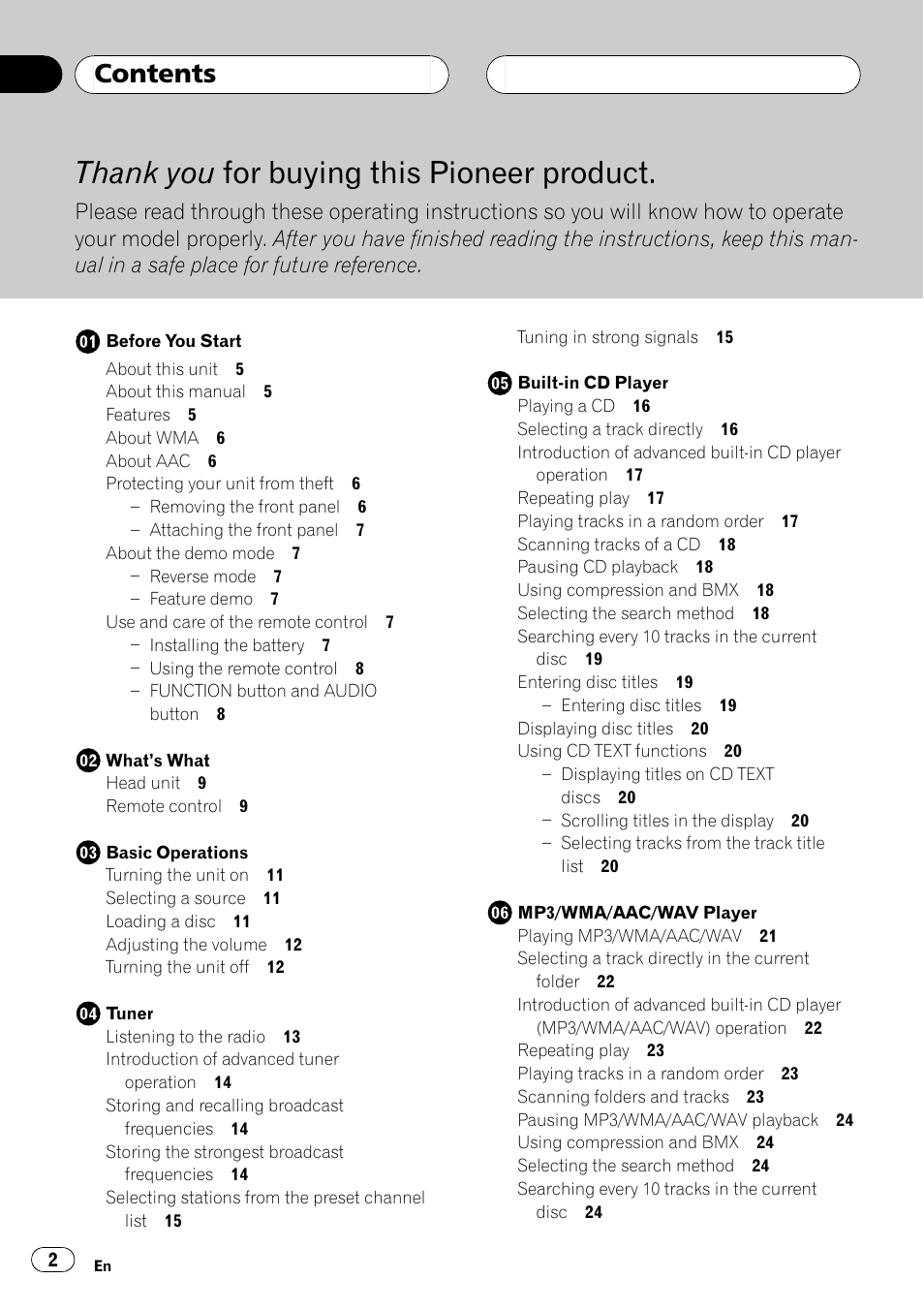 Pioneer DEH-P7750MP User Manual | Page 2 / 197