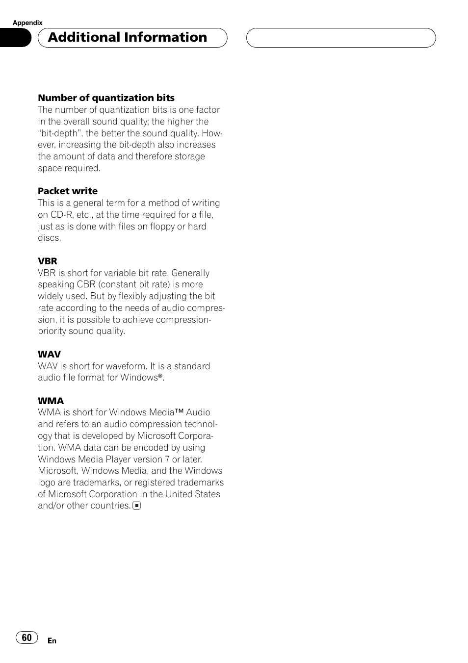 Additional information | Pioneer DEH-P7750MP User Manual | Page 60 / 197