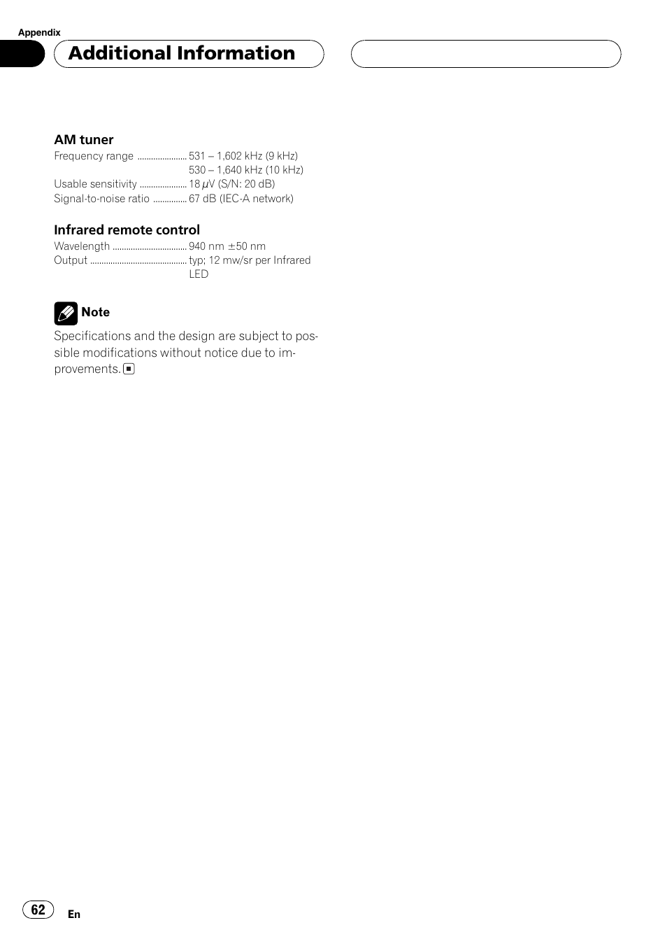 Additional information | Pioneer DEH-P7750MP User Manual | Page 62 / 197