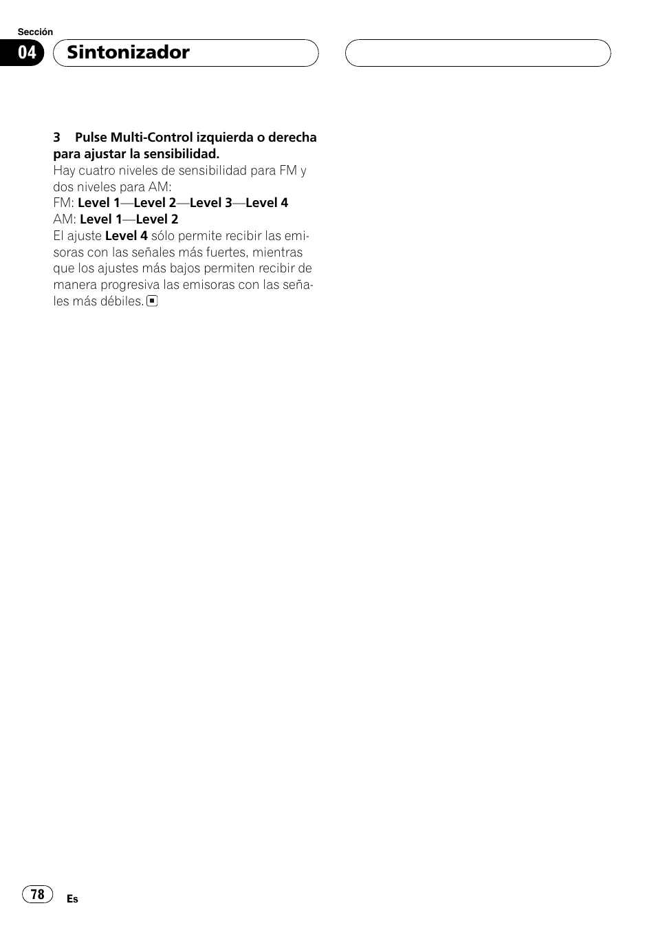 Sintonizador | Pioneer DEH-P7750MP User Manual | Page 78 / 197