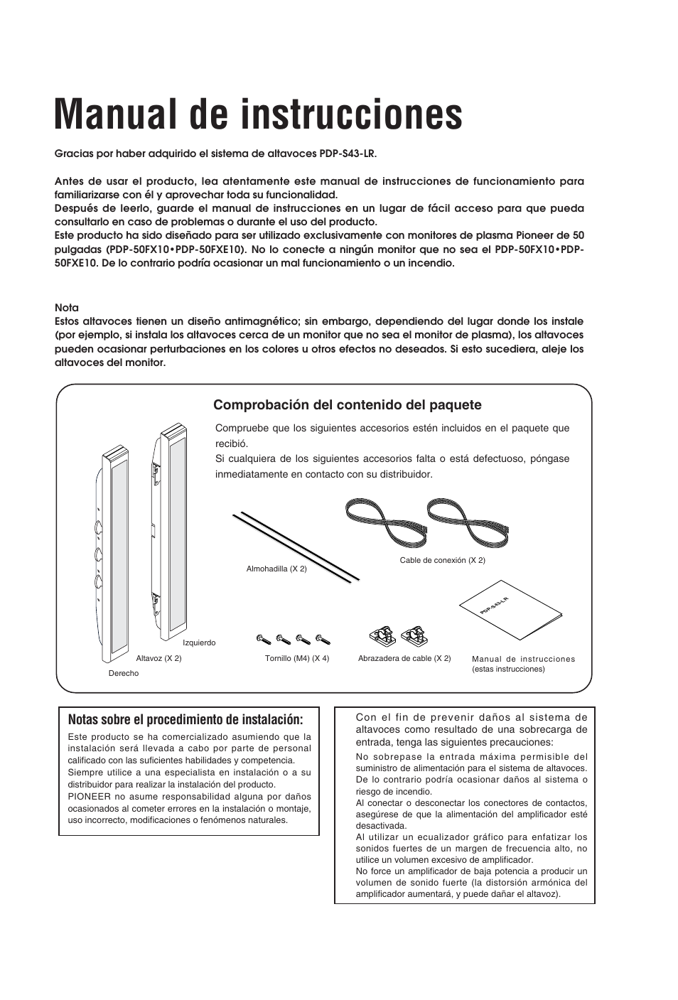 Pioneer PDP-S43-LR User Manual | Page 26 / 30