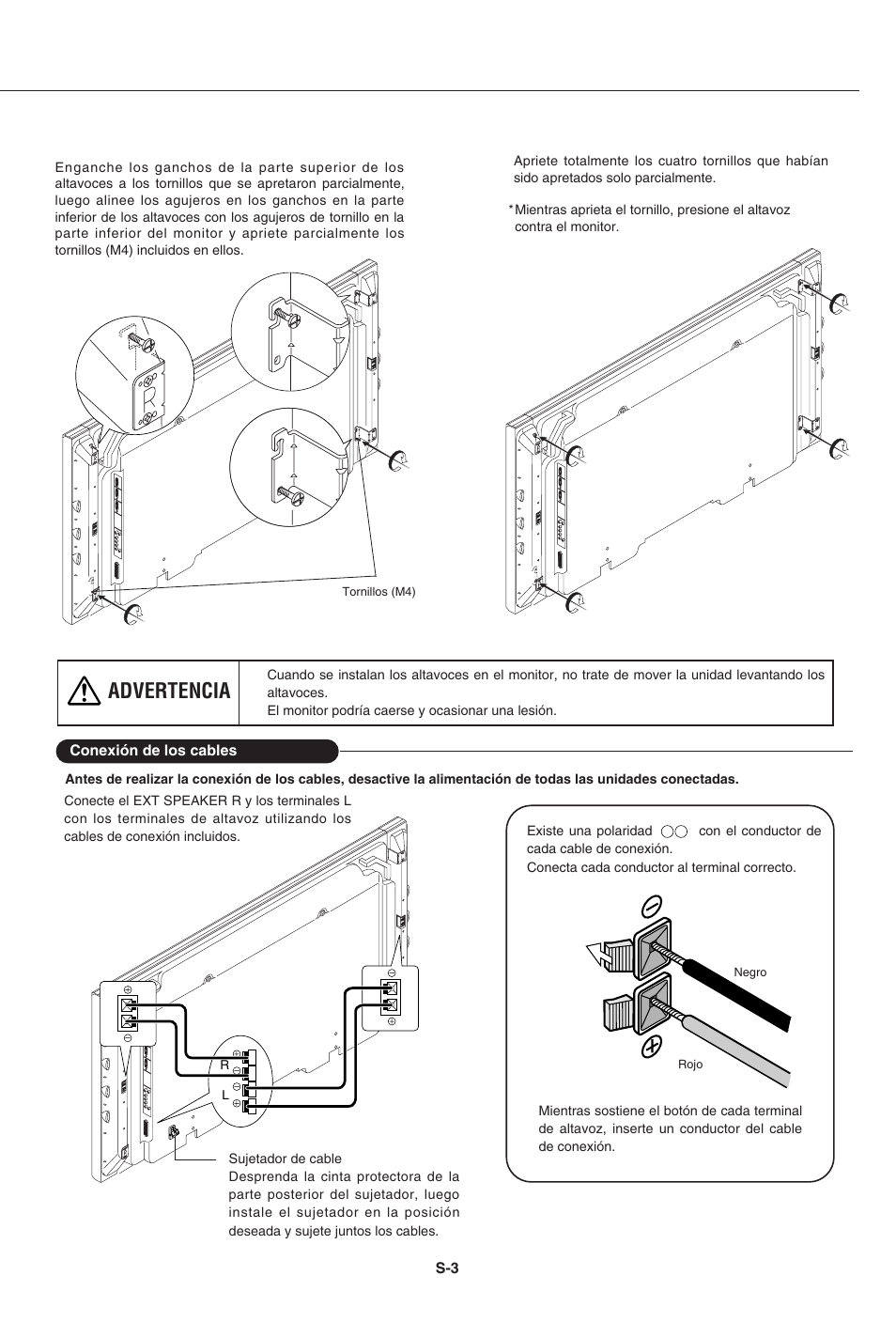 Advertencia | Pioneer PDP-S43-LR User Manual | Page 28 / 30