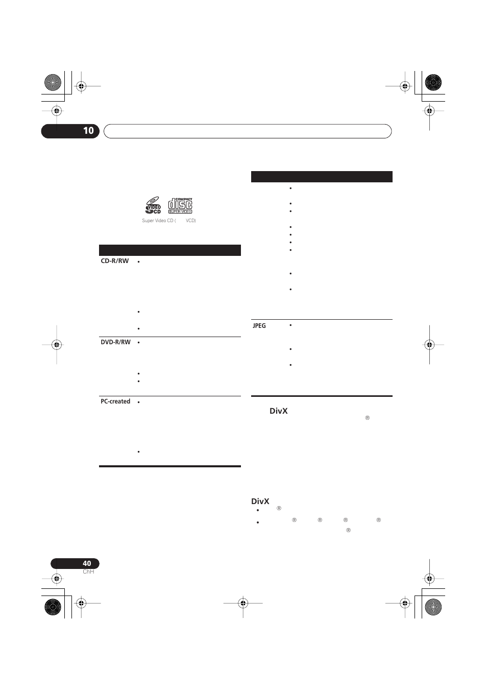 Divx | Pioneer S-DV434ST User Manual | Page 90 / 102