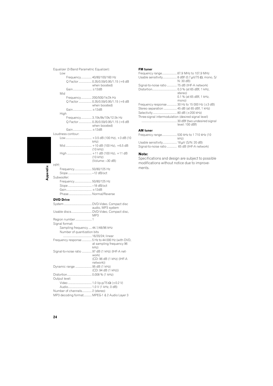 Pioneer HDD MULTIMEDIA AV NAVIGATION SERVER AVIC-Z1 User Manual | Page 26 / 27