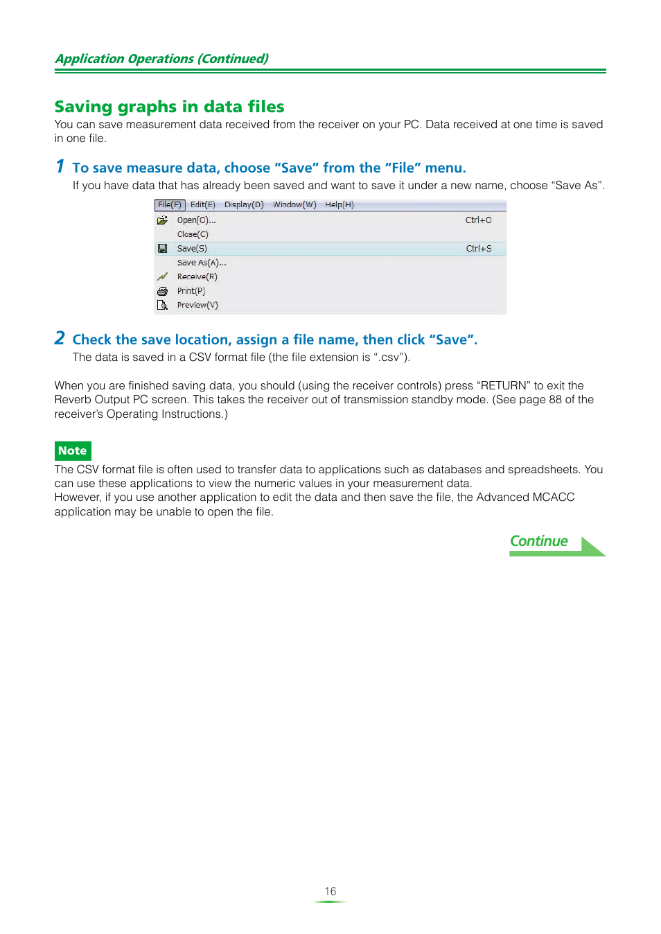 Saving graphs in data files | Pioneer MCACC ADVANCED VSX-23TXH User Manual | Page 16 / 35