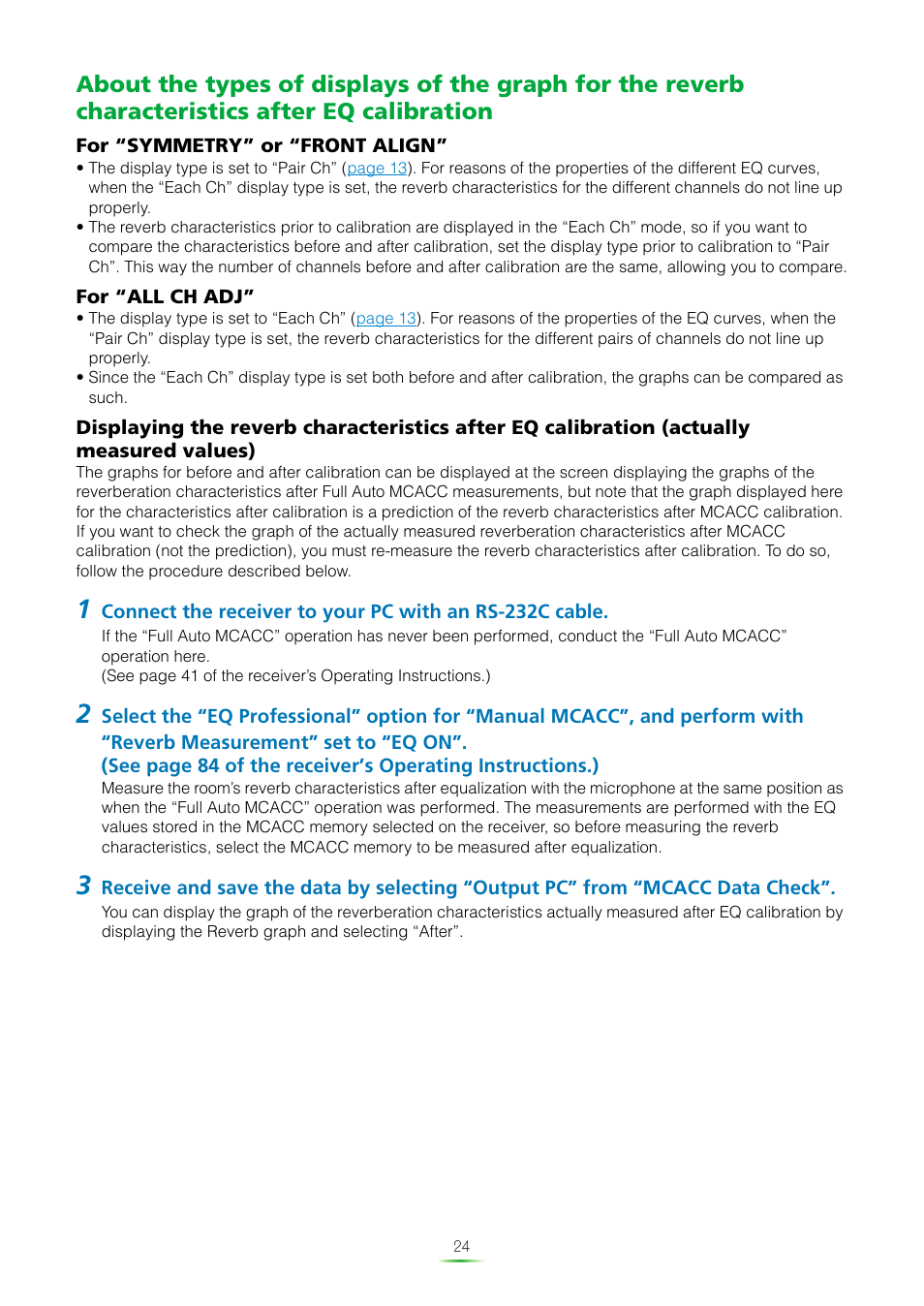 Pioneer MCACC ADVANCED VSX-23TXH User Manual | Page 24 / 35