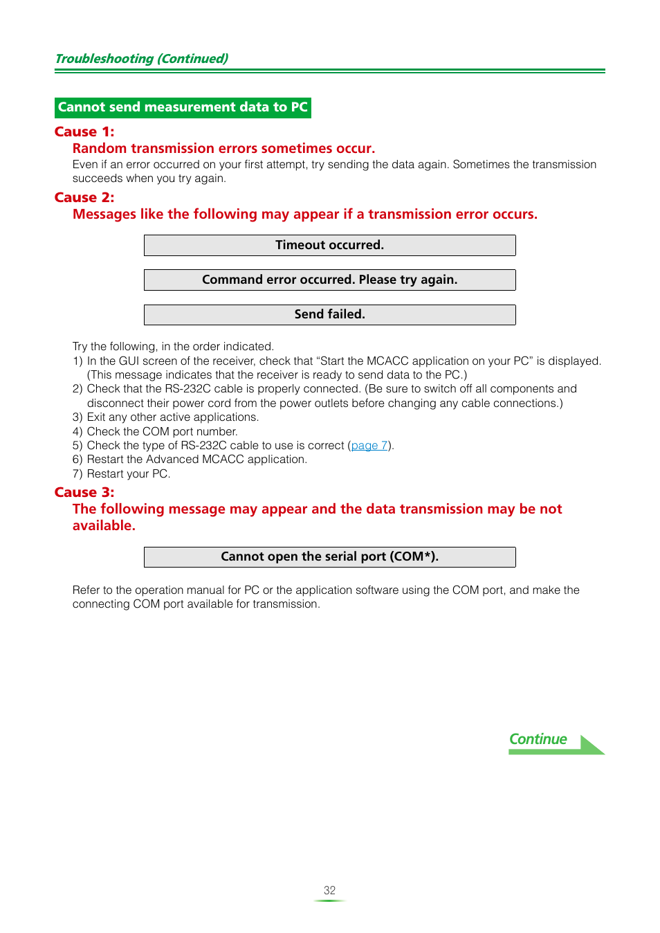 Pioneer MCACC ADVANCED VSX-23TXH User Manual | Page 32 / 35