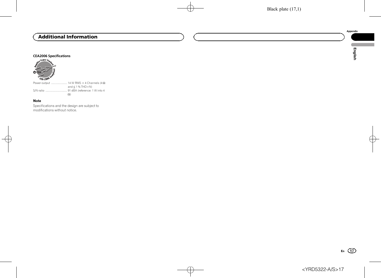 Additional information | Pioneer DEH-33HD User Manual | Page 17 / 52