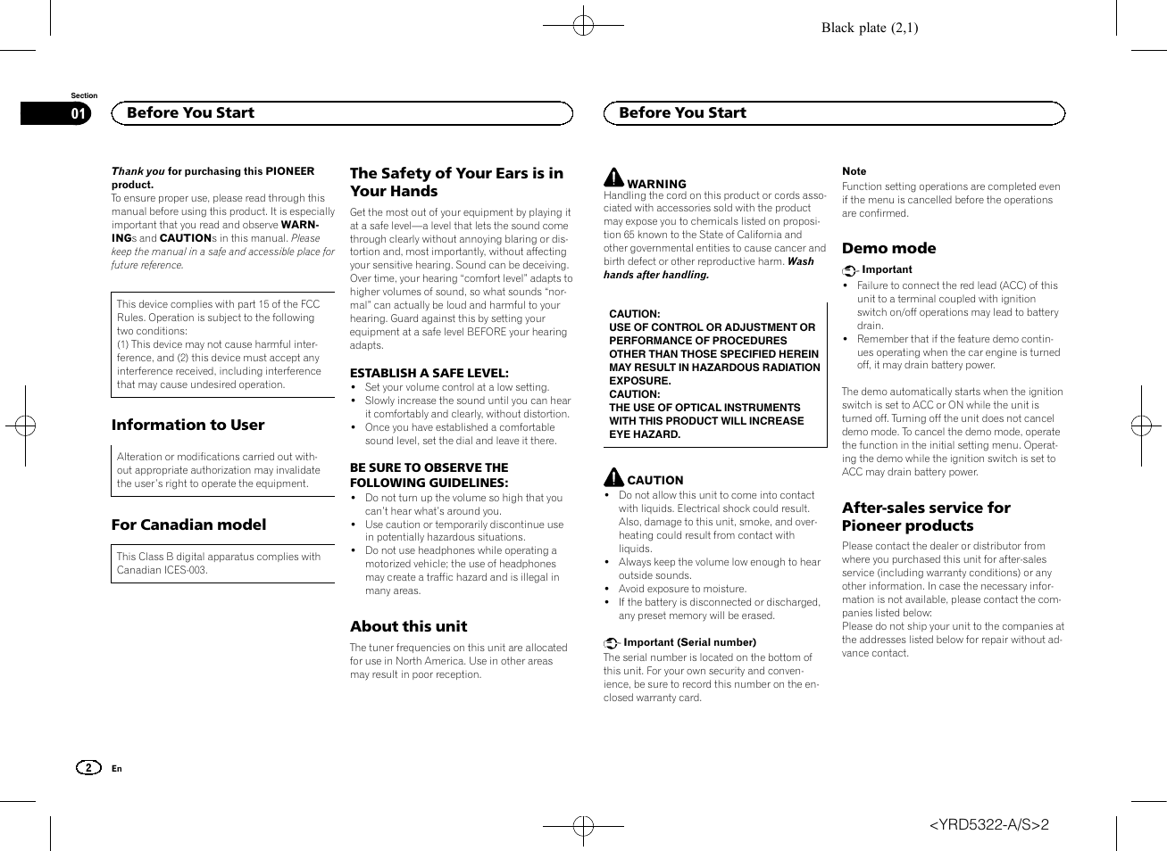 Pioneer DEH-33HD User Manual | Page 2 / 52