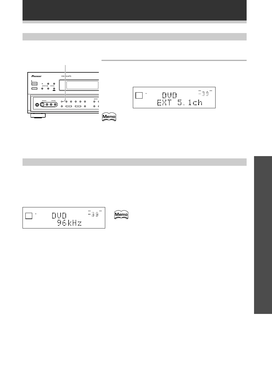 96khz/24bit performance, Basic playback, Press external decorder in | Vsx-d938tx external decorder in | Pioneer VSX-D908TX User Manual | Page 47 / 88