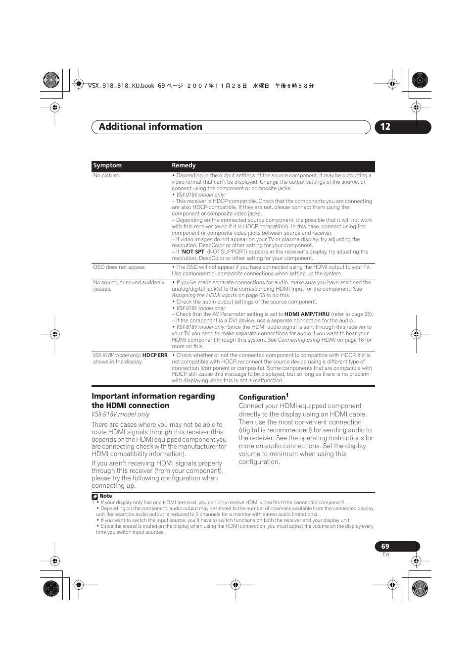 Additional information 12 | Pioneer XRB3089-A User Manual | Page 69 / 76