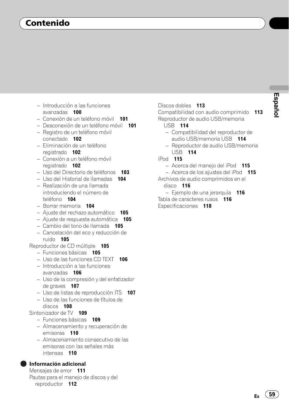 Pioneer DEH-P6000UB User Manual | Page 59 / 120
