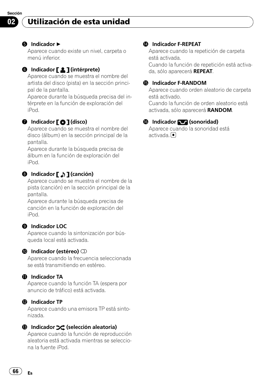Utilización de esta unidad | Pioneer DEH-P6000UB User Manual | Page 66 / 120