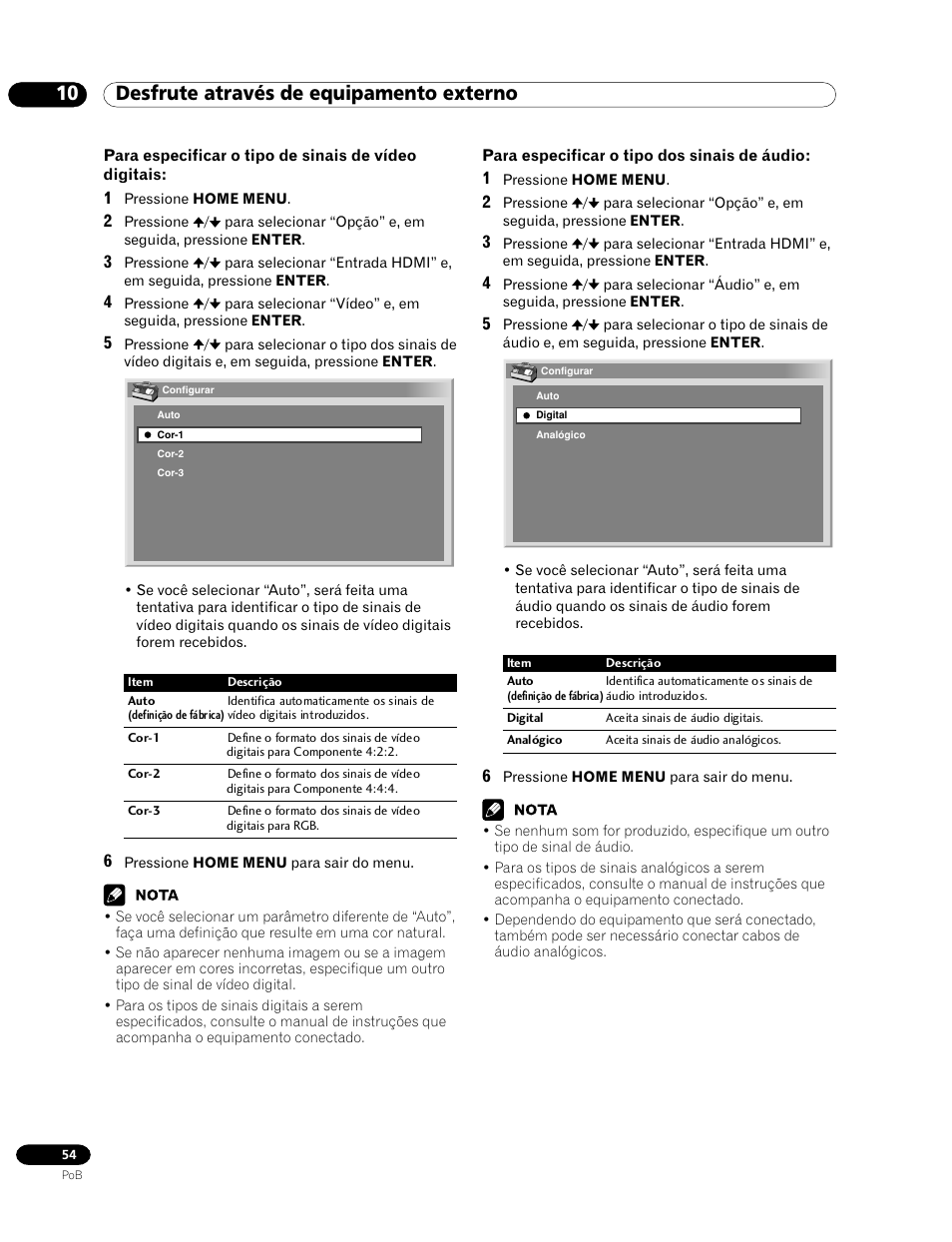 10 desfrute através de equipamento externo | Pioneer PDP-435HDG User Manual | Page 186 / 265