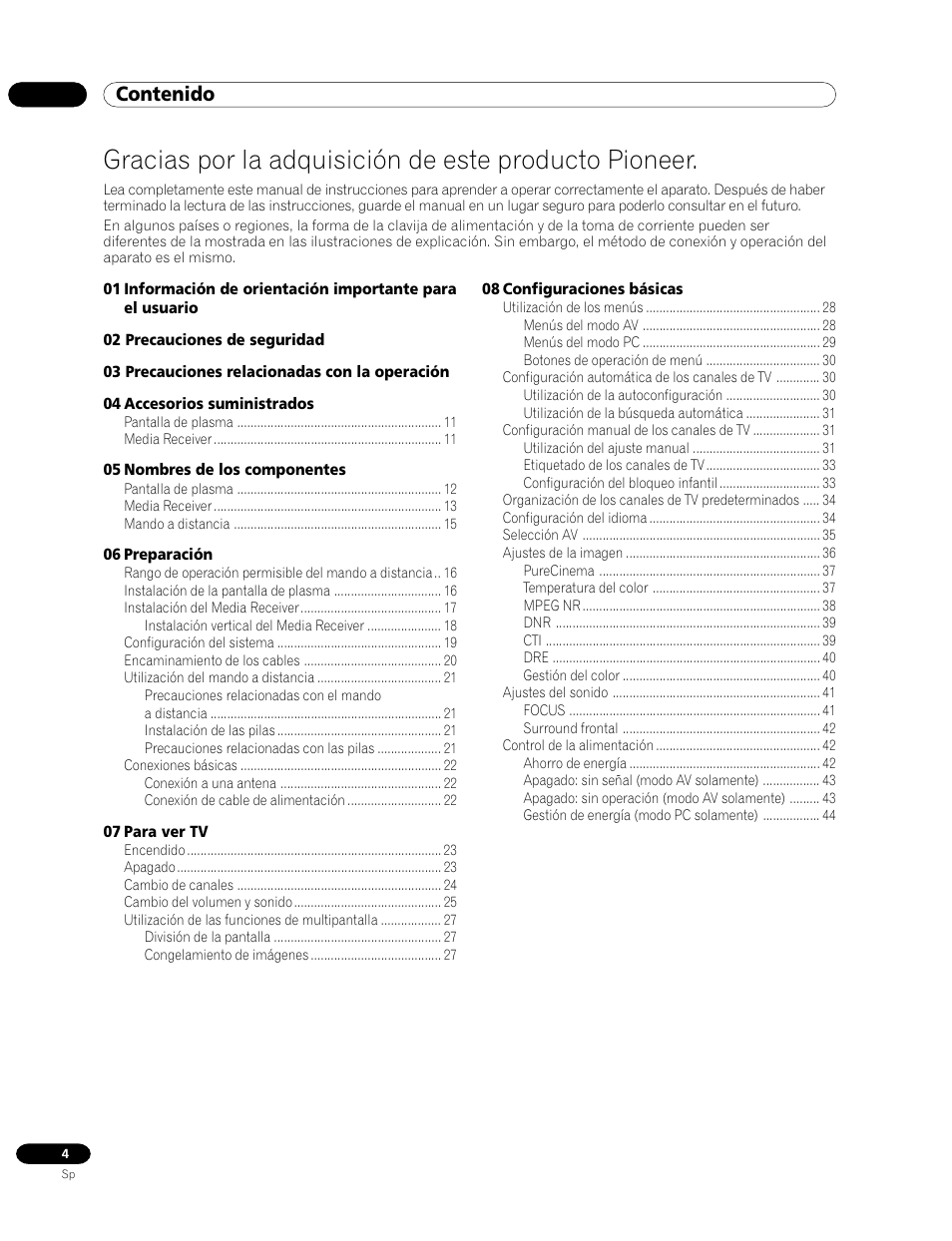 Pioneer PDP-435HDG User Manual | Page 70 / 265