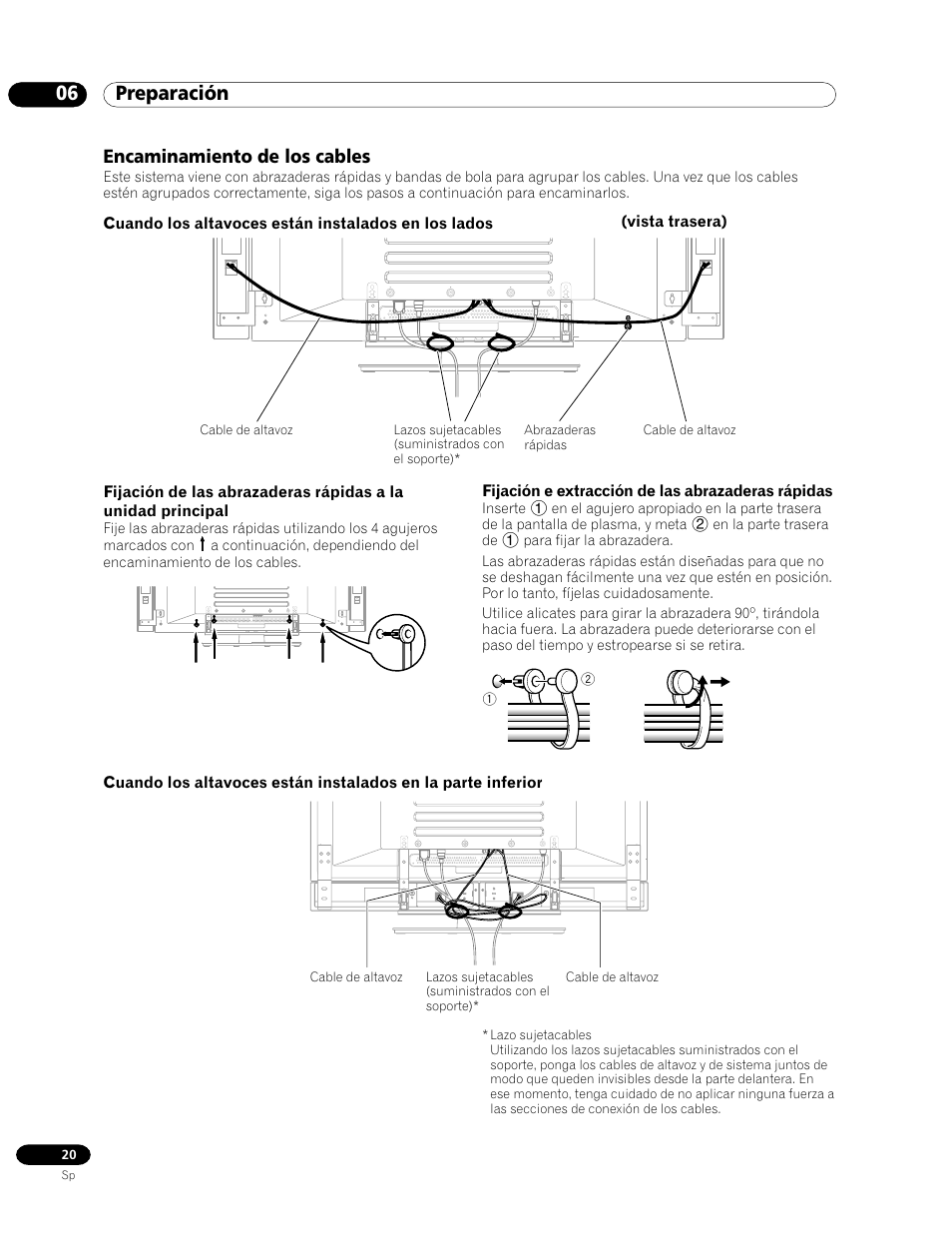 Encaminamiento de los cables, 06 preparación | Pioneer PDP-435HDG User Manual | Page 86 / 265