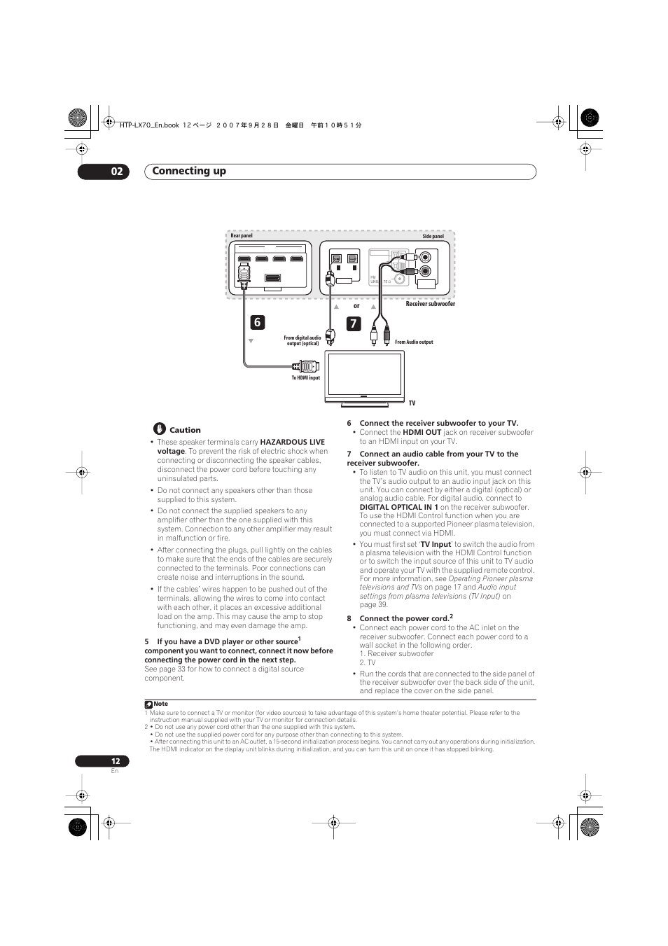 Connecting up 02 | Pioneer AS-LX70 User Manual | Page 12 / 94