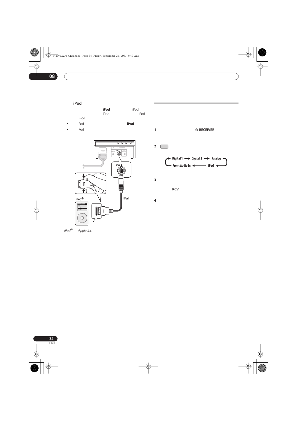 Ipod, Menu | Pioneer AS-LX70 User Manual | Page 80 / 94