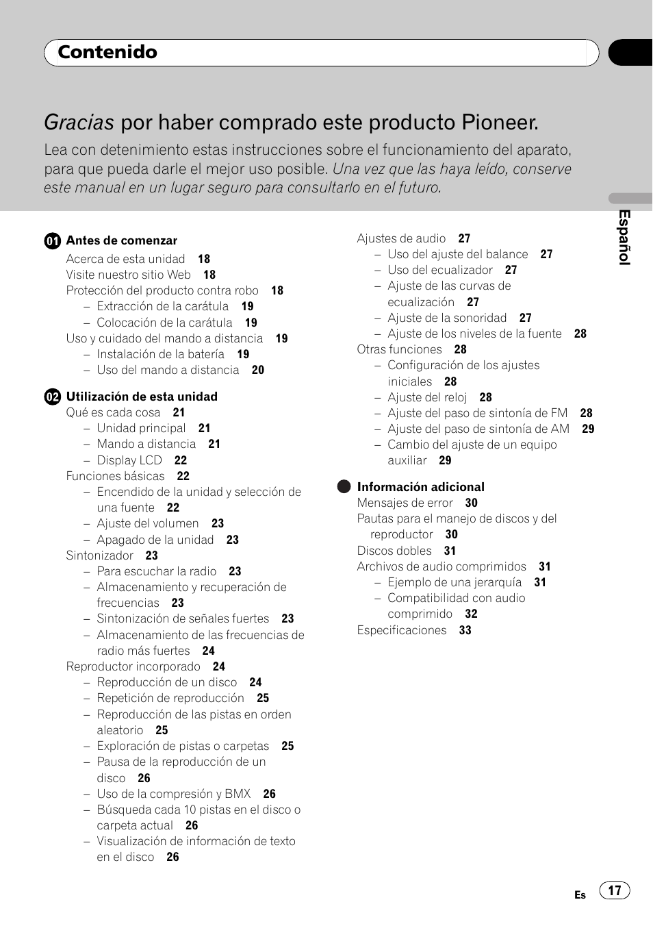 Pioneer DEH-2050MPG User Manual | Page 17 / 76