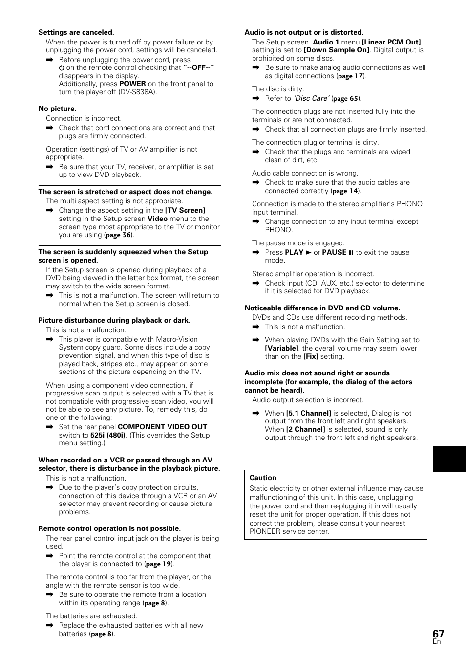 Pioneer DV-S88A User Manual | Page 67 / 72