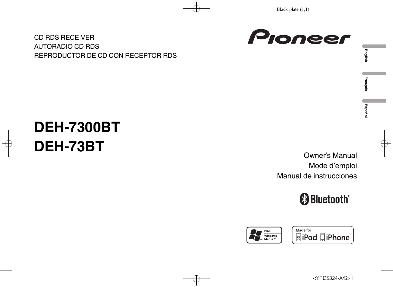 Pioneer DEH-73BT User Manual | 64 pages