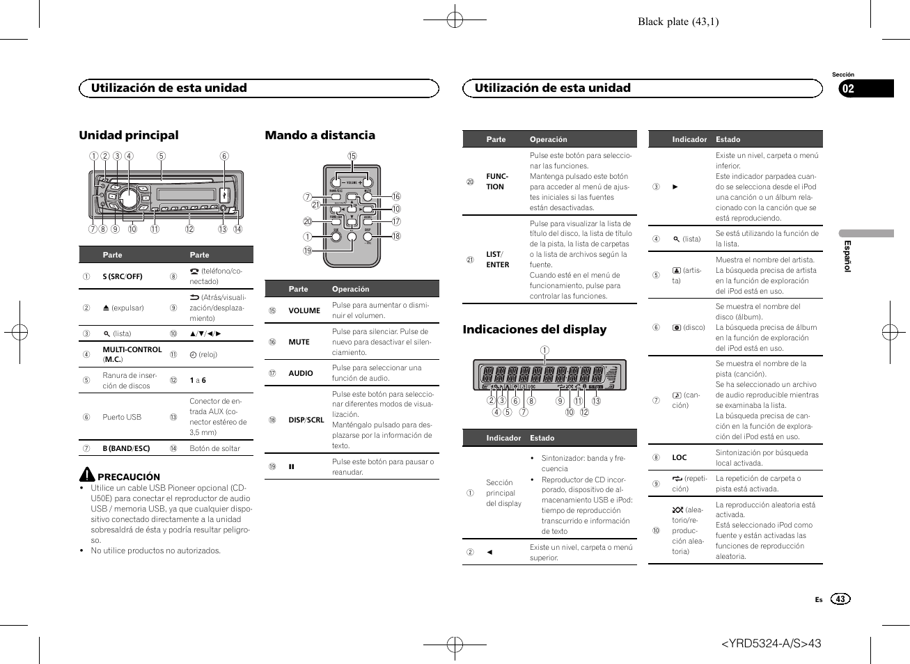 Pioneer DEH-73BT User Manual | Page 43 / 64