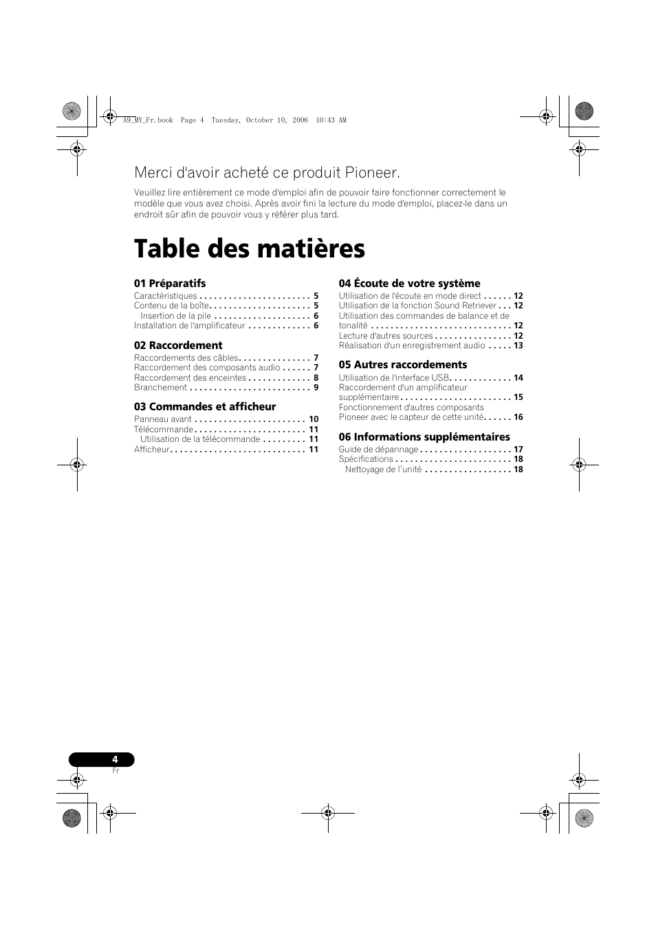 Pioneer A-A9-J User Manual | Page 22 / 109