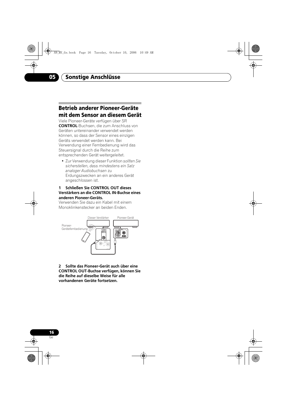 Sonstige anschlüsse 05 | Pioneer A-A9-J User Manual | Page 52 / 109