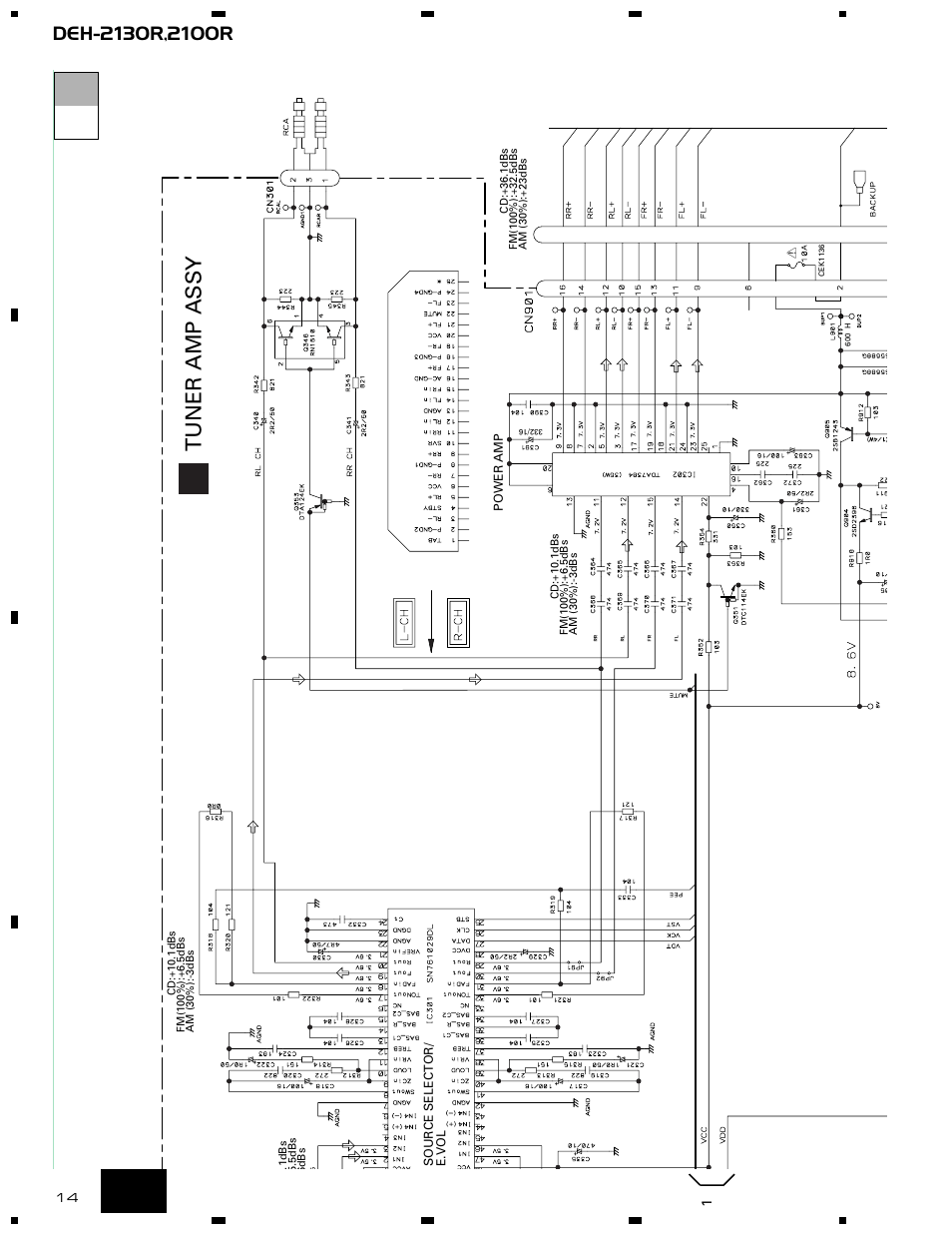 Tuner amp assy | Pioneer DEH-2130R  EN User Manual | Page 14 / 66