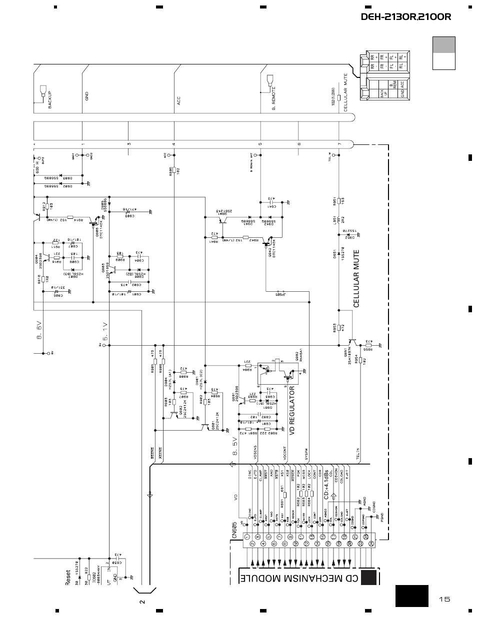 Cd mechanism module | Pioneer DEH-2130R  EN User Manual | Page 15 / 66